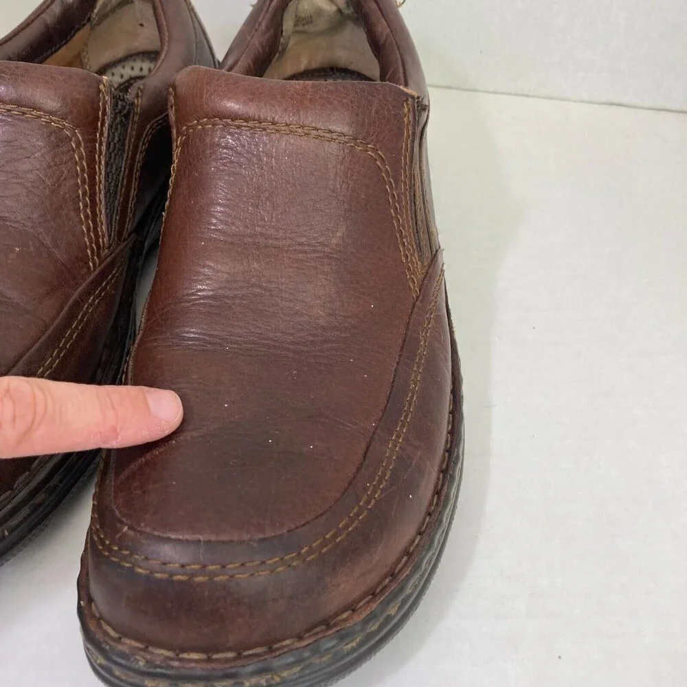Born Blast II Slip On Leather‎ Loafers Mens Size 10 M Mahogany Brown M6663 Shoes